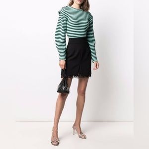 Self-Portrait striped knitted jumper